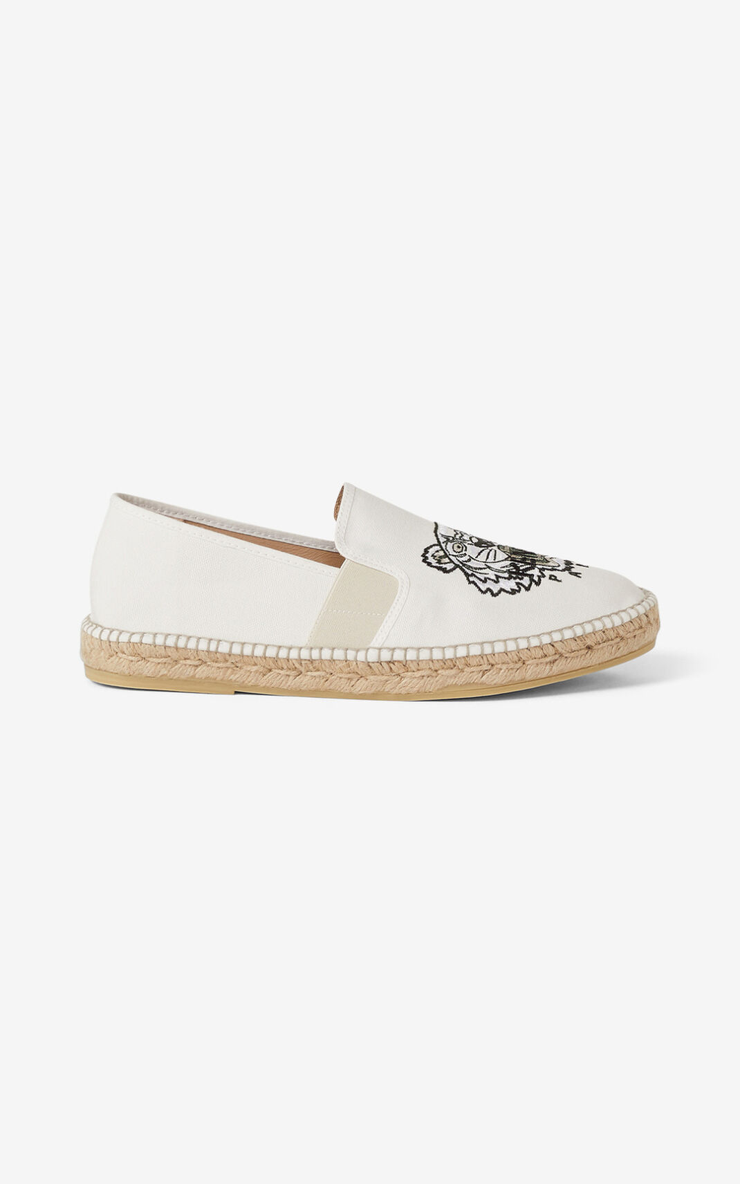 Kenzo Tiger elasticated Espadrilles Férfi Fehér | ID.461429